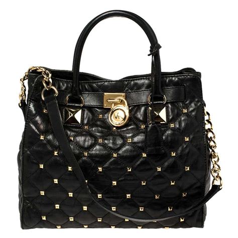 michael kors hamilton north south large tote luggage|Michael Kors Hamilton studded bag.